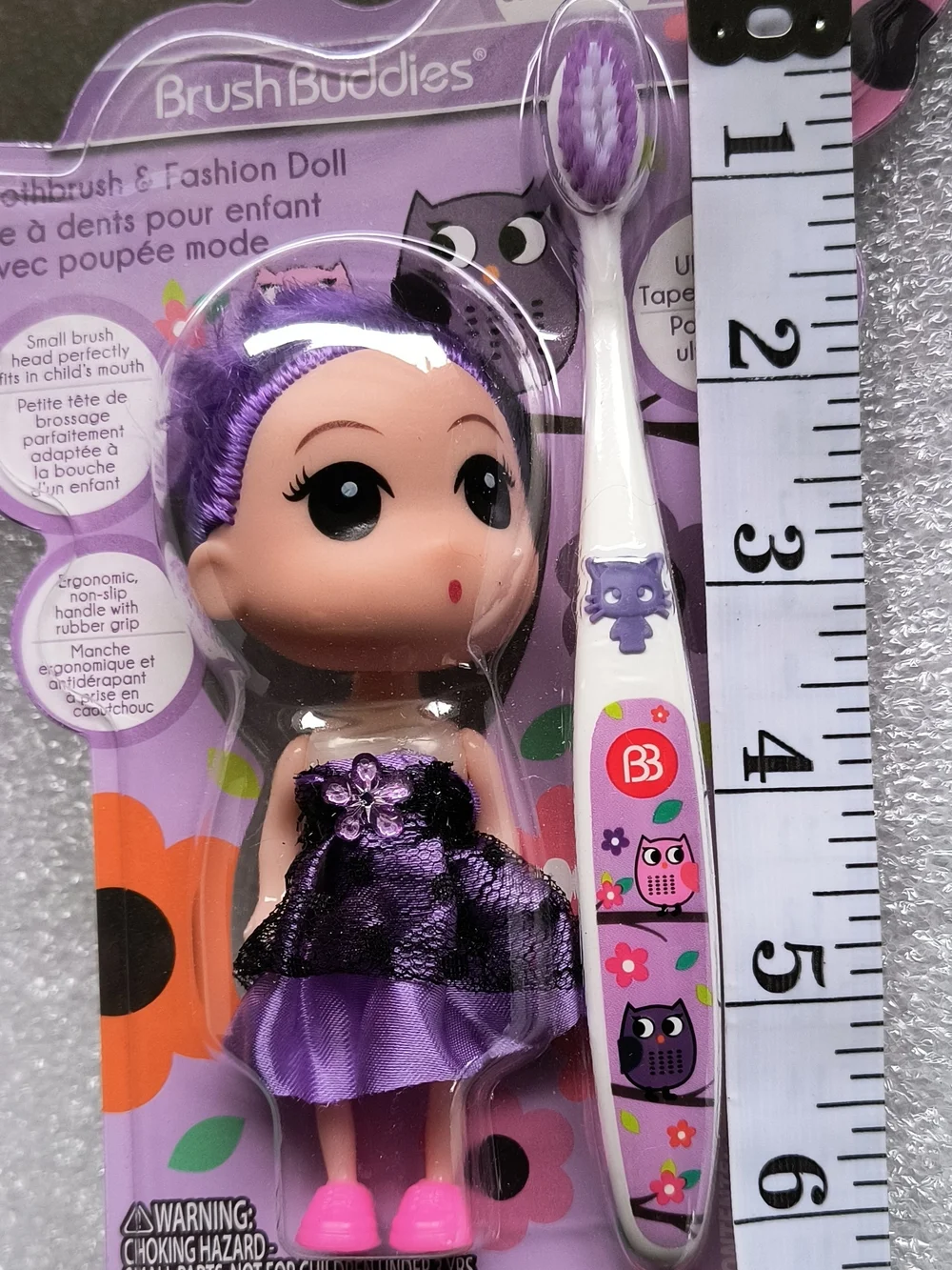 Kids Toothbrush & Doll - Purple